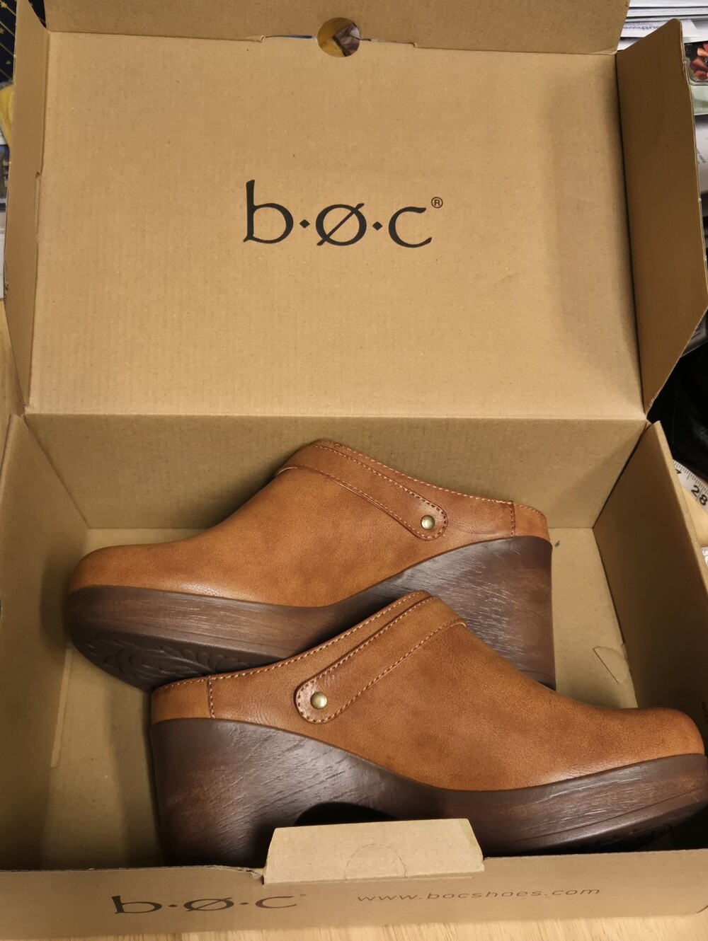 B.o.c By Born Brown Adel Clogs With Boho Pattern Inner Womens Size 9.5 - New - Picture 10 of 10